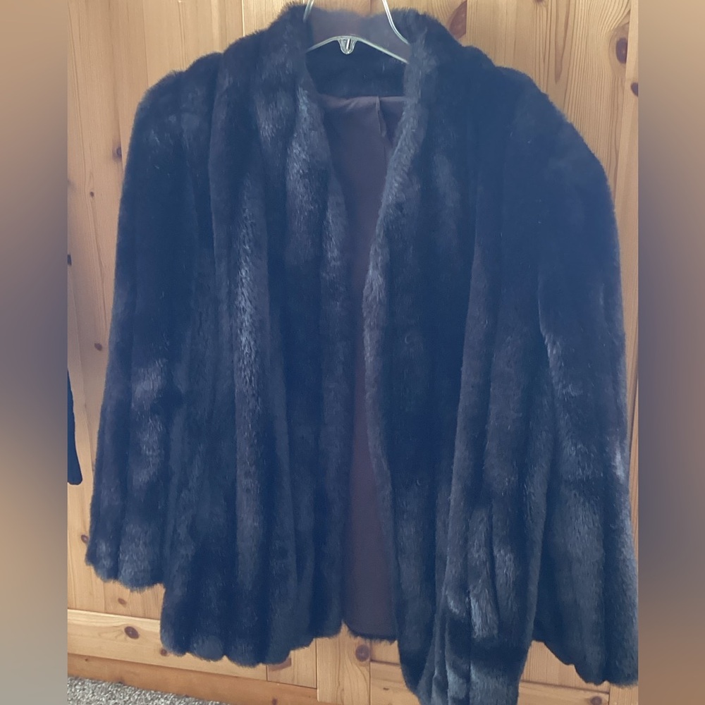 🦦  FUR SHAWL SABLE Vintage BEAUTY FITS XL-2X IMO - Picture 6 of 12